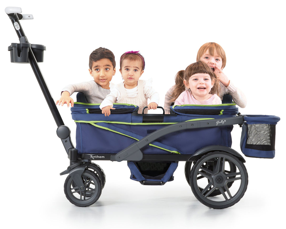 Gladly Family Anthem4 ICS All-Terrain (4 Seater) Stroller Wagon - Neon Indigo