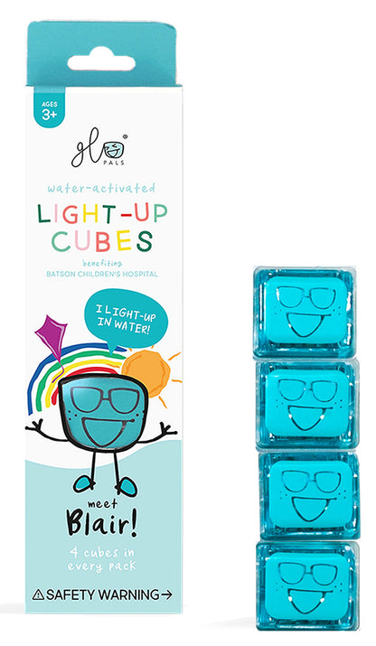 Glo Pals Light Up Cube Bath Toys - Blair (Blue)