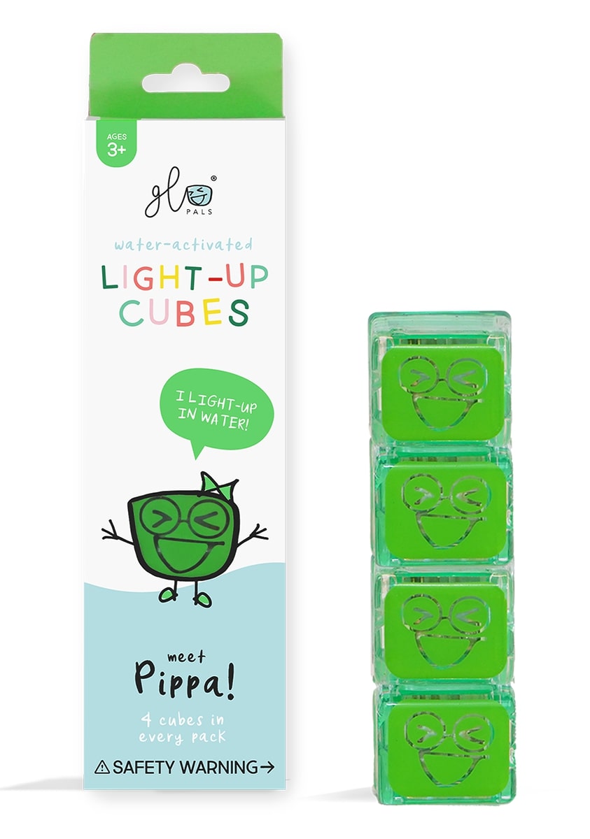 Glo Pals Light Up Cube Bath Toys - Pippa (Green)