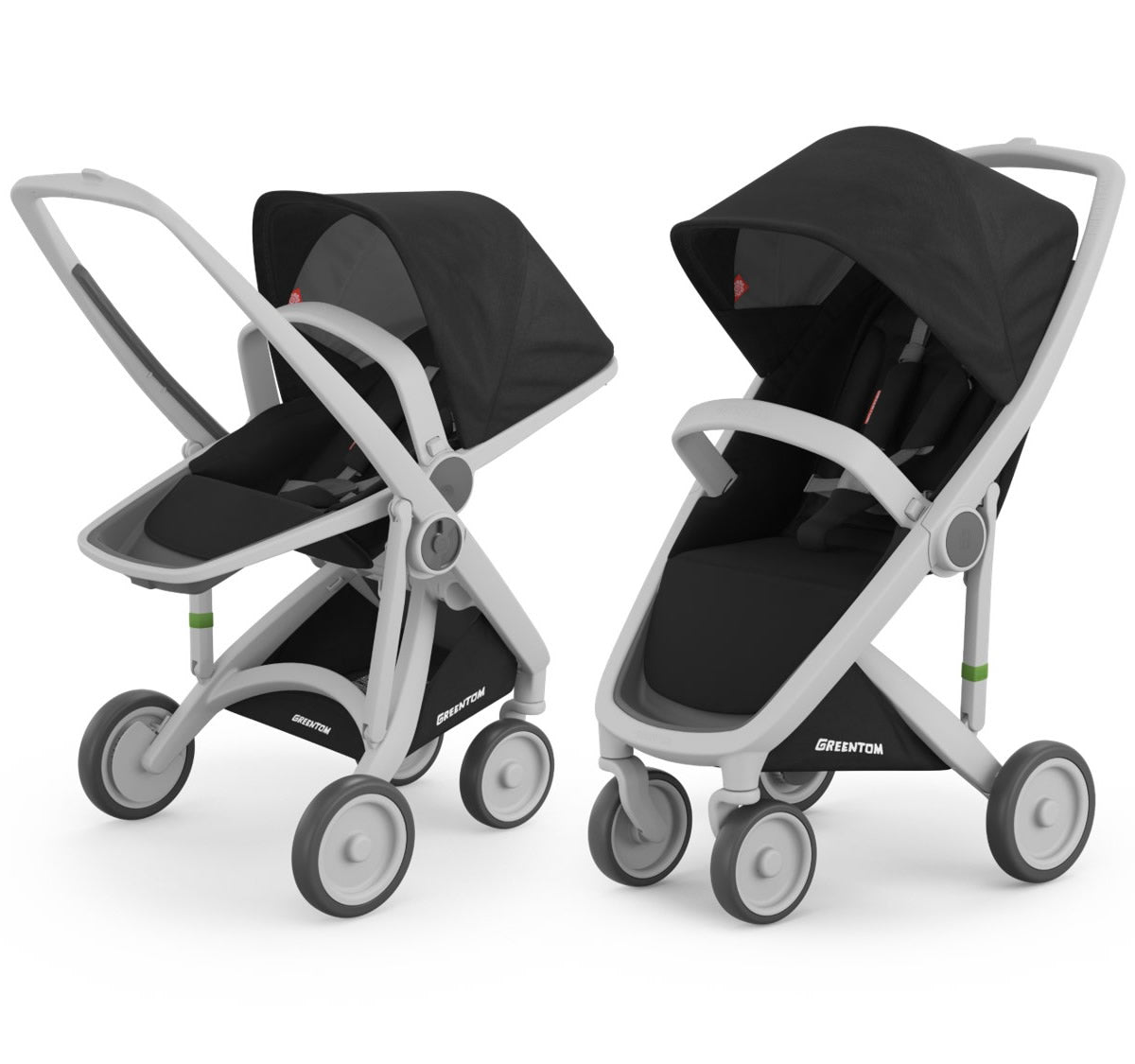 Greentom 2 in 1 Stroller - Grey/Black