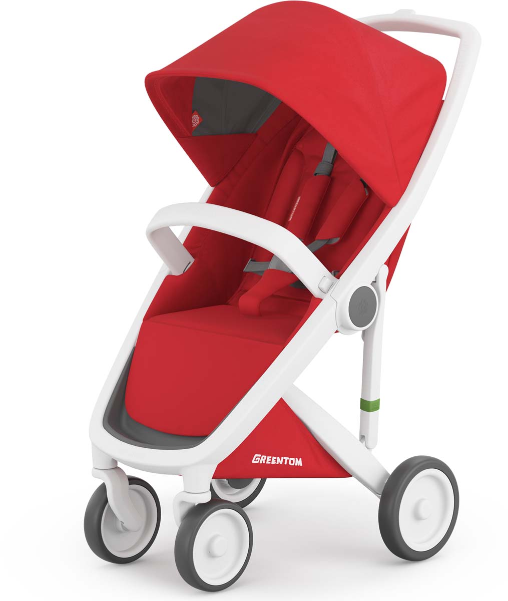 Greentom 2 in 1 Stroller - White/Red