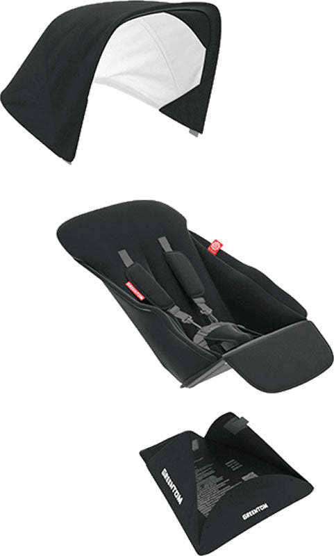 Greentom Reversible Seat Fabric Set - Black