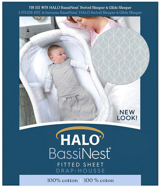 HALO BassiNest Fitted Sheet - Morning Mist