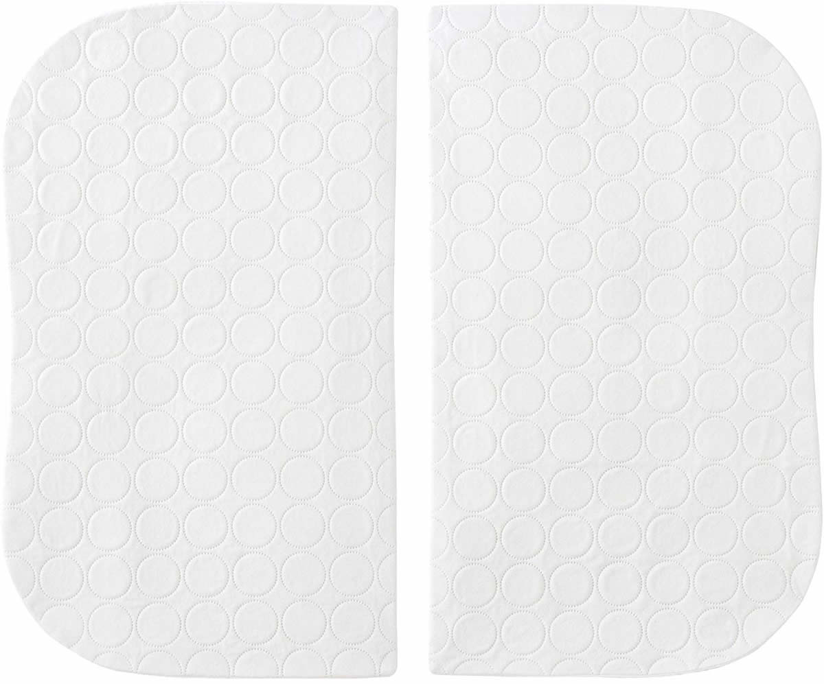 Halo Bassinest Twin Waterproof Mattress Pad, 2PK - White