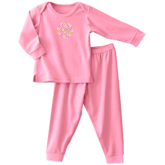 Halo ComfortLuxe Flannel Feel 2 Piece Set in Pink Peace - 12 Months