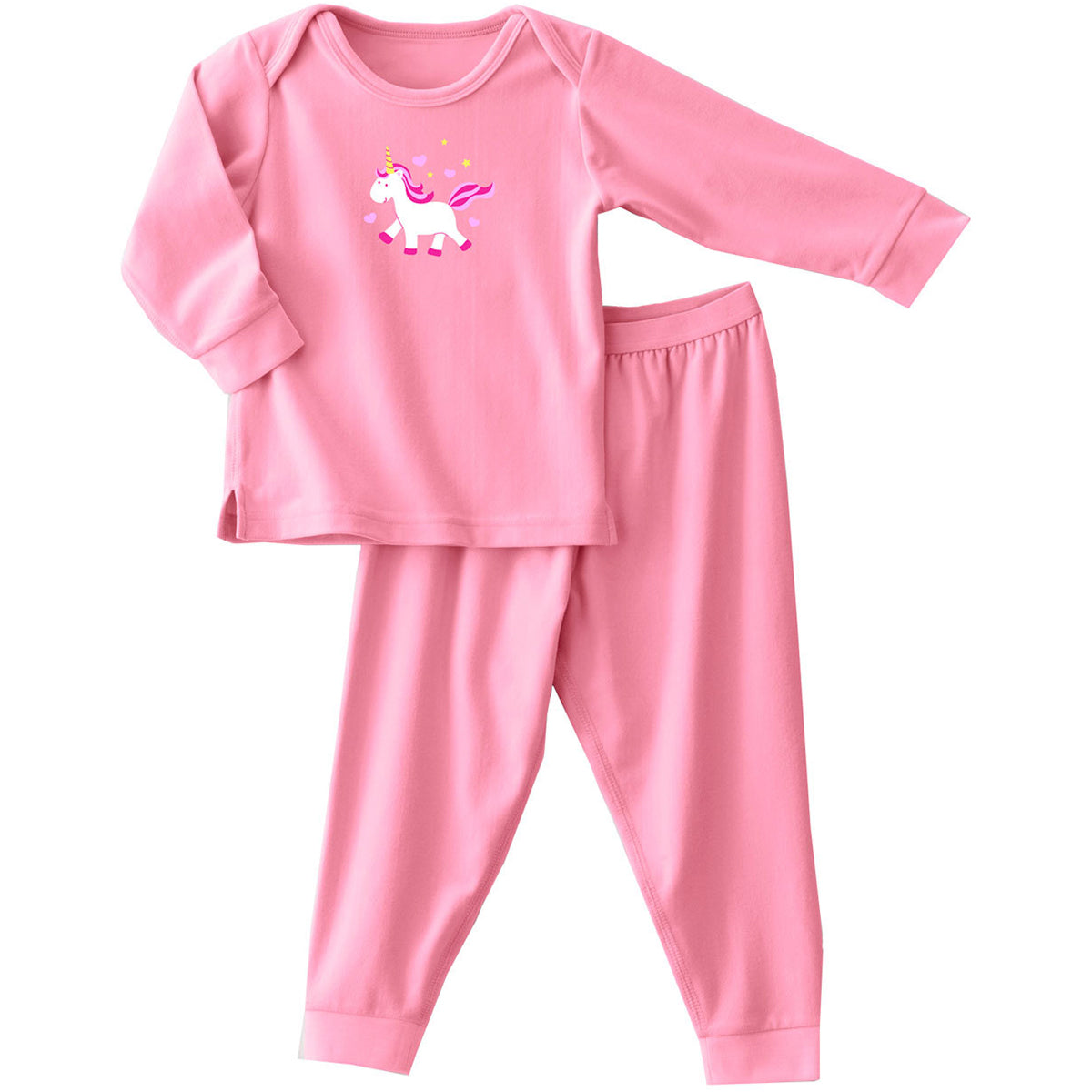 Halo ComfortLuxe Flannel Feel 2 Piece Set in Pink Unicorn - 3T