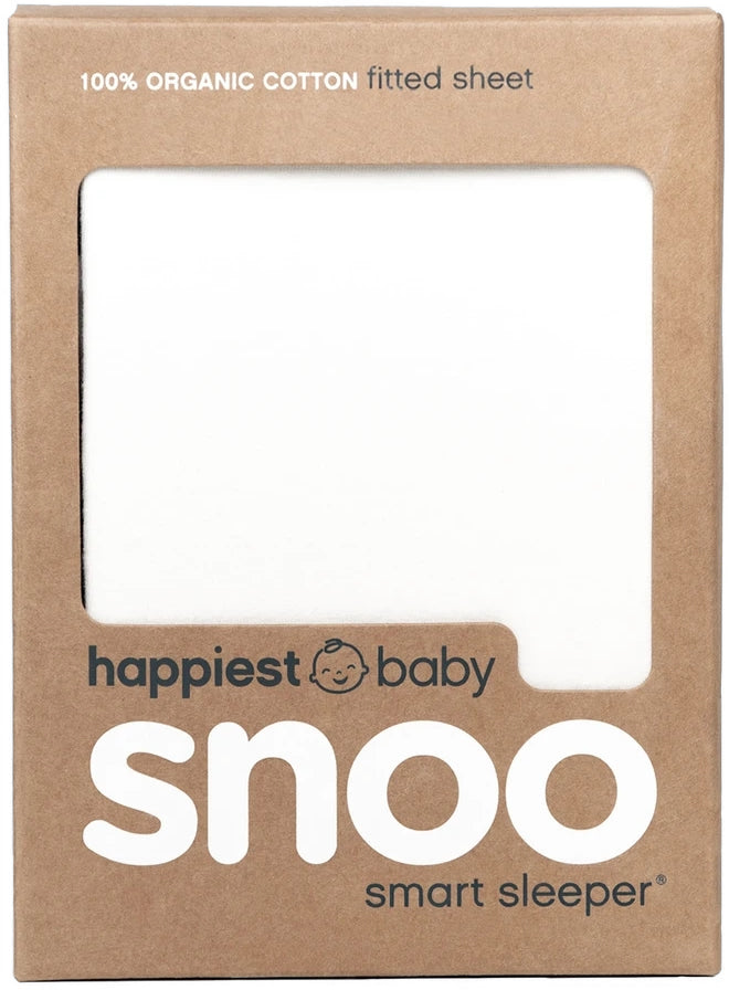 Happiest Baby SNOO Bassinet Fitted Sheet, Organic Cotton - White