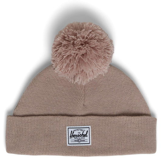 Herschel Baby Beanie Pom, 6-18 Months - Light Taupe