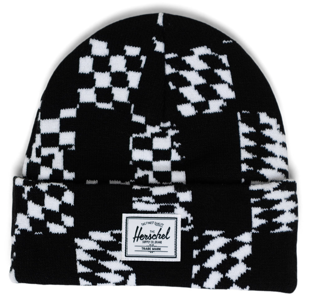 Herschel Elmer Beanie, Kids (3-7 Years) - Black/White Check