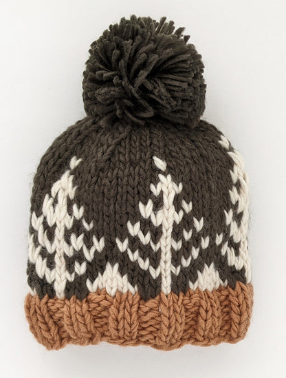 Huggalugs Forest Knit Beanie Hat - Loden, Medium (6-24 months)