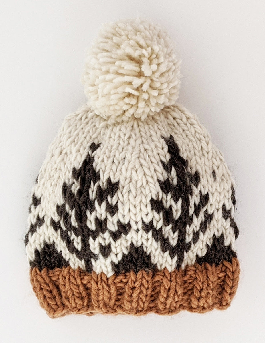 Huggalugs Forest Knit Beanie Hat - Natural, Medium (6-24 months)