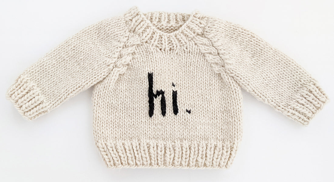 Huggalugs hi. Crew Neck Sweater - Black, 0-6 months