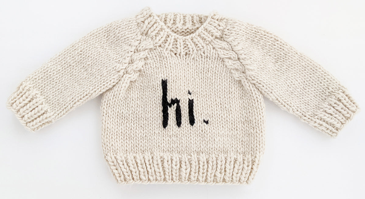 Huggalugs hi. Crew Neck Sweater - Black, 6-12 months