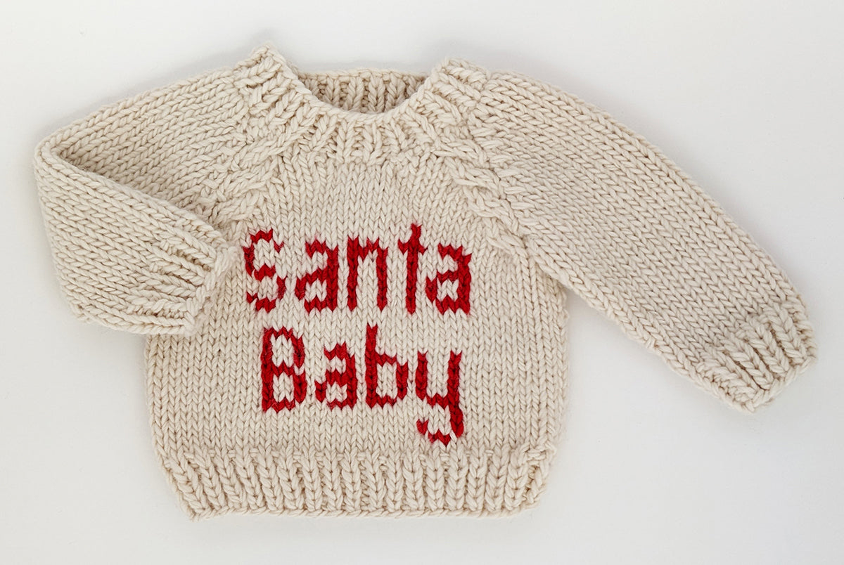 Huggalugs Santa Baby Crew Neck Sweater - 0-6 months