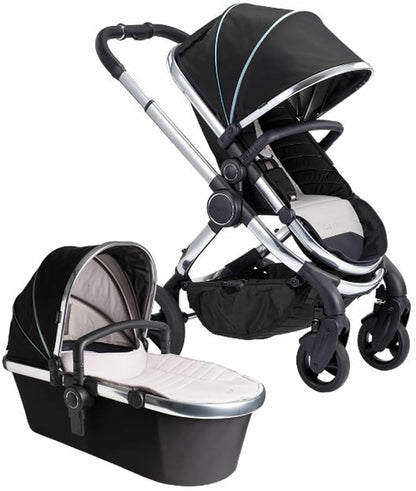 iCandy 2019 Peach Chrome Stroller - Black Beluga