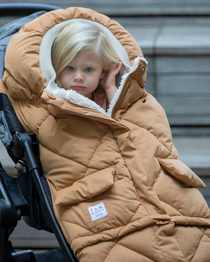 7 A.M. Enfant Blanket 212 Evolution Footmuff - Cognac Quilted