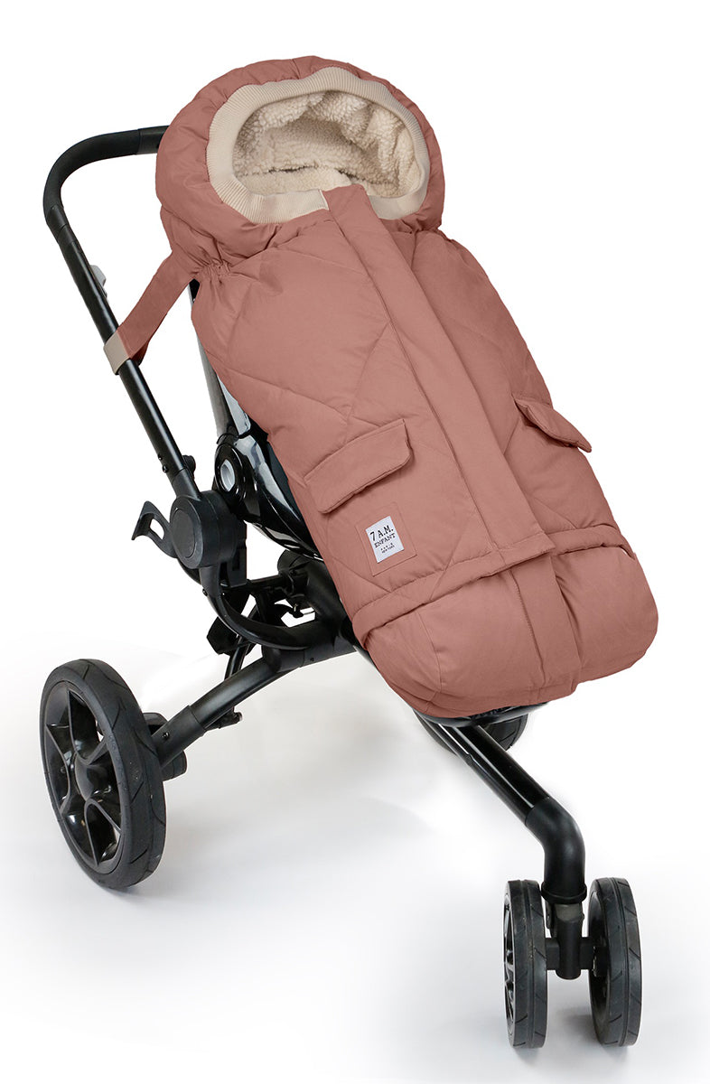 7 A.M. Enfant Blanket 212 Evolution Footmuff - Rose Dawn Quilted