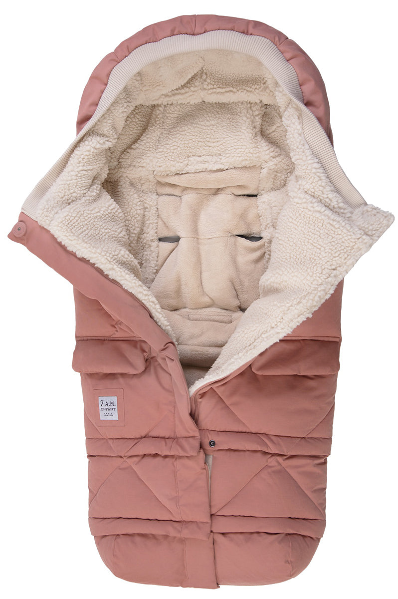 7 A.M. Enfant Blanket 212 Evolution Footmuff - Rose Dawn Quilted