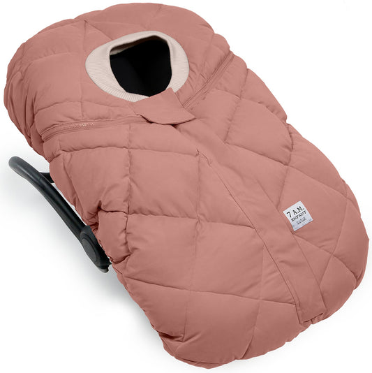 7 A.M. Enfant Cocoon Car Seat Cover - Benji - Rose Dawn Quilted