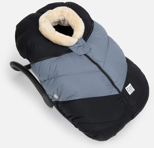 7 A.M. Enfant Cocoon Car Seat Cover - Black / Ash Blue