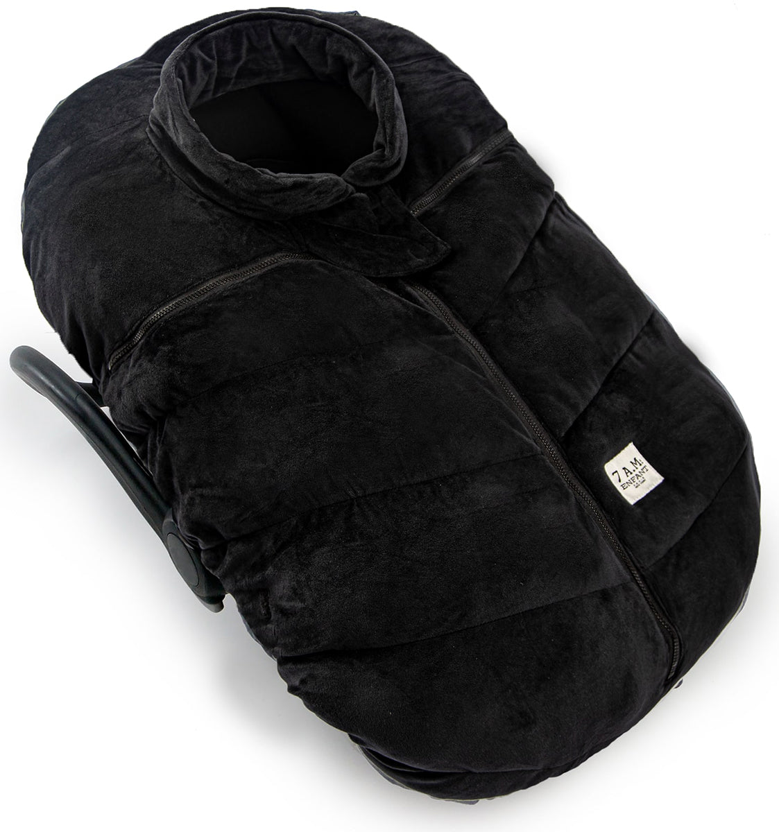 7 A.M. Enfant Cocoon Car Seat Cover - Black Velour