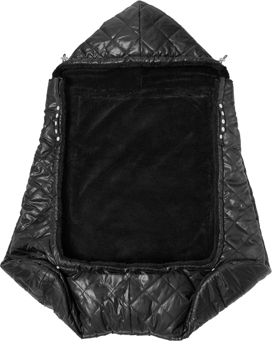 7 A.M. Enfant K-Poncho Baby Carrier Cover - Black Plush