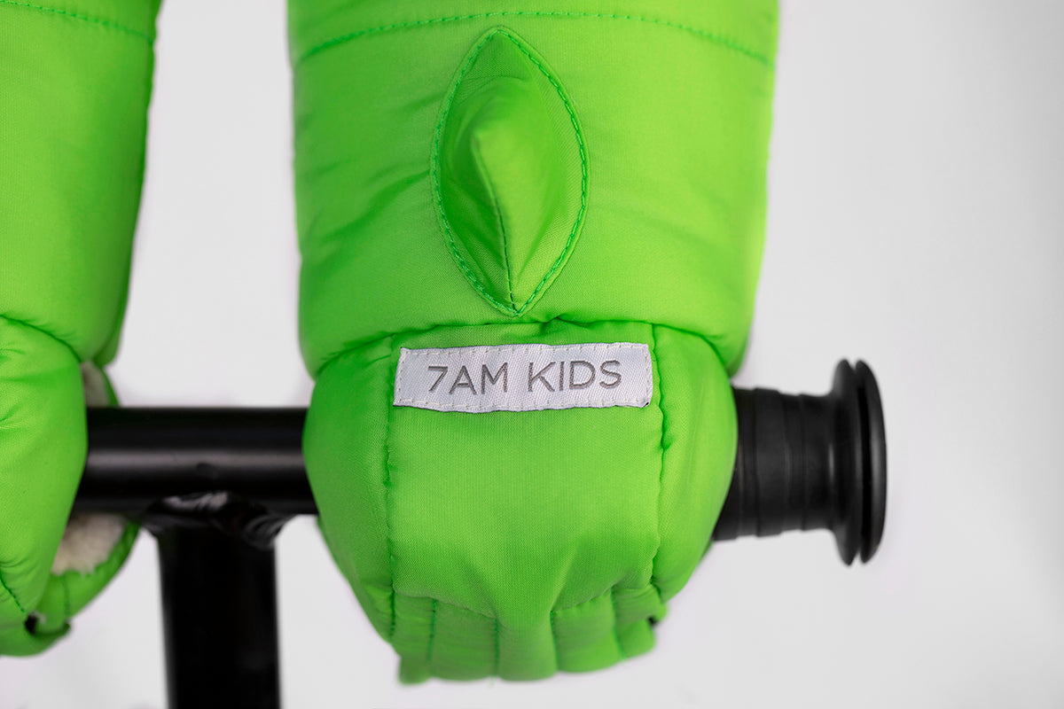 7 A.M. Enfant KIDS Warmmuffs - Dino - Green (2T-4T)