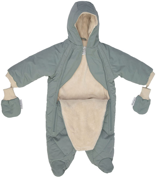 7 A.M. Enfant Snowsuit Bebe - Benji - Mirage Blue Quilted (12-24m)