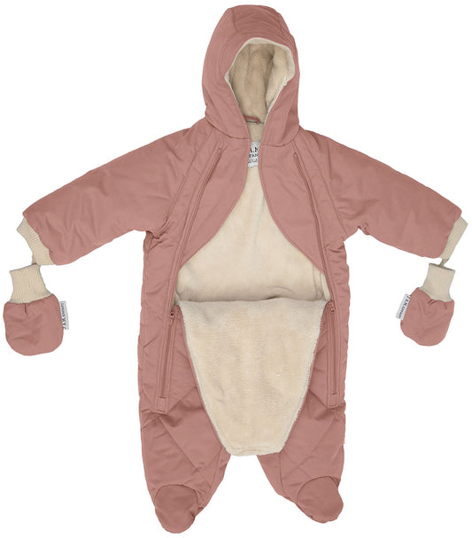 7 A.M. Enfant Snowsuit Bebe - Benji - Rose Dawn Quilted (6-12m)