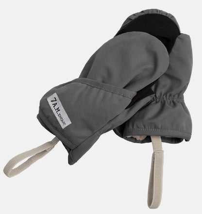 7 A.M. Enfant The Cub Mitten & Hat Set - Benji - Smokey (12-18M)