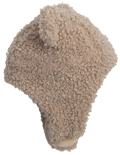 7 A.M. Enfant The Cub Mitten & Hat Set - Teddy - Oatmeal Teddy (6-12m)