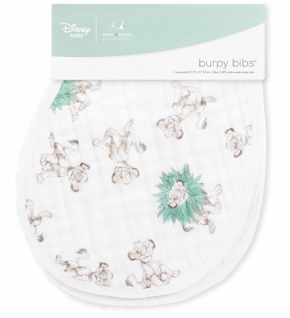 Aden + Anais Burpy Bibs, 2 Pack - Disney Lion King