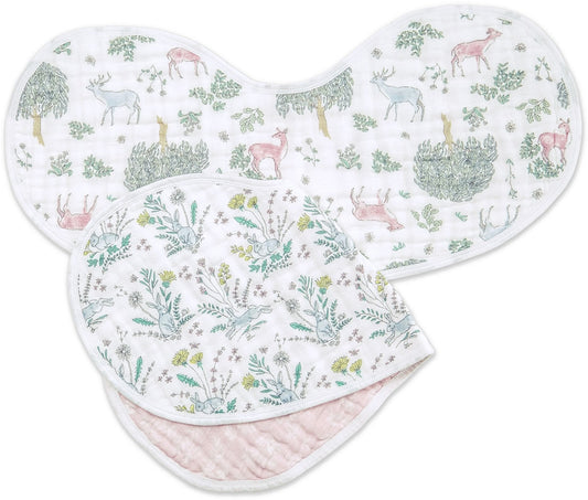 Aden + Anais Burpy Bibs, 2 Pack - Forest Fantasy