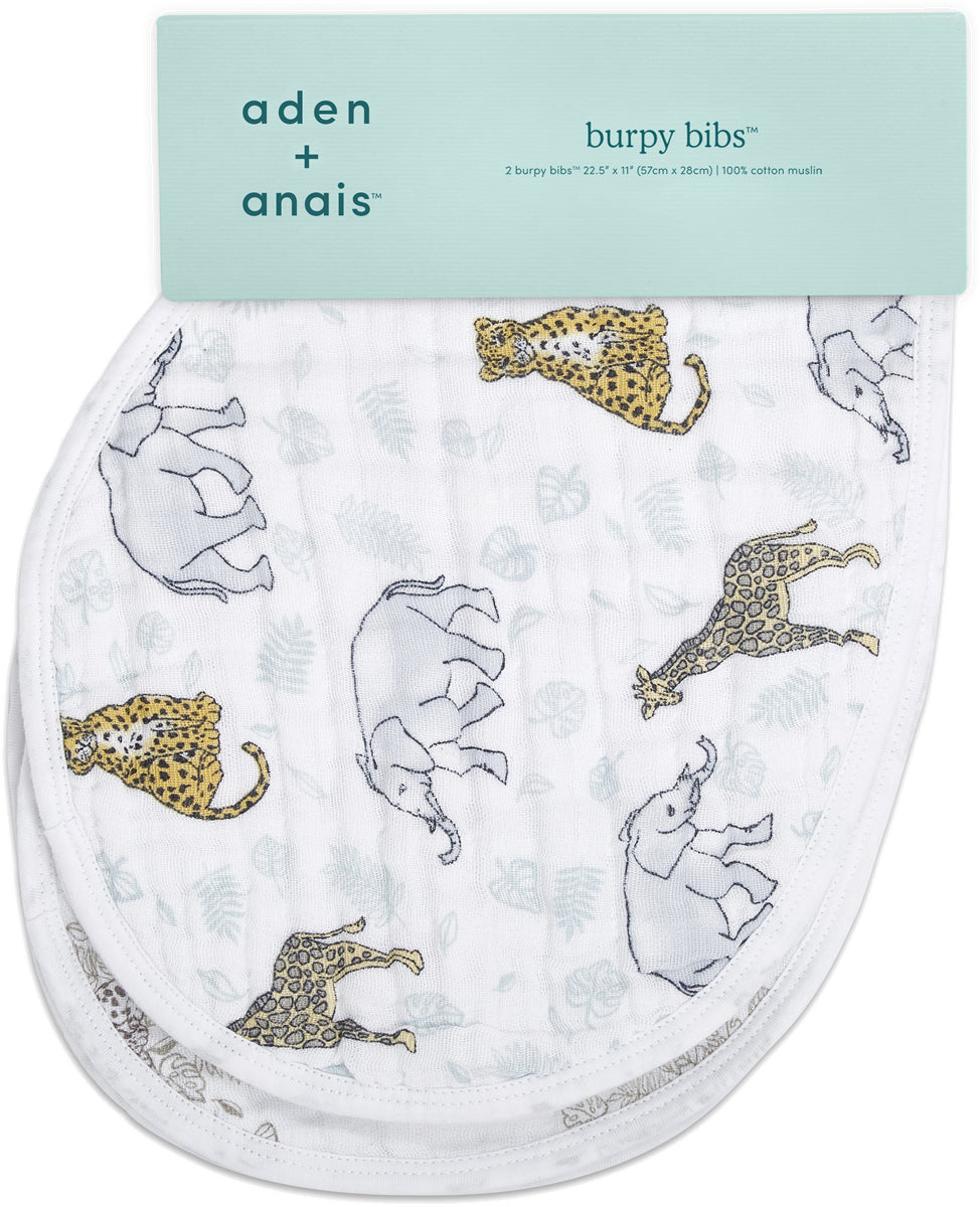 Aden + Anais Burpy Bibs, 2 Pack - Jungle