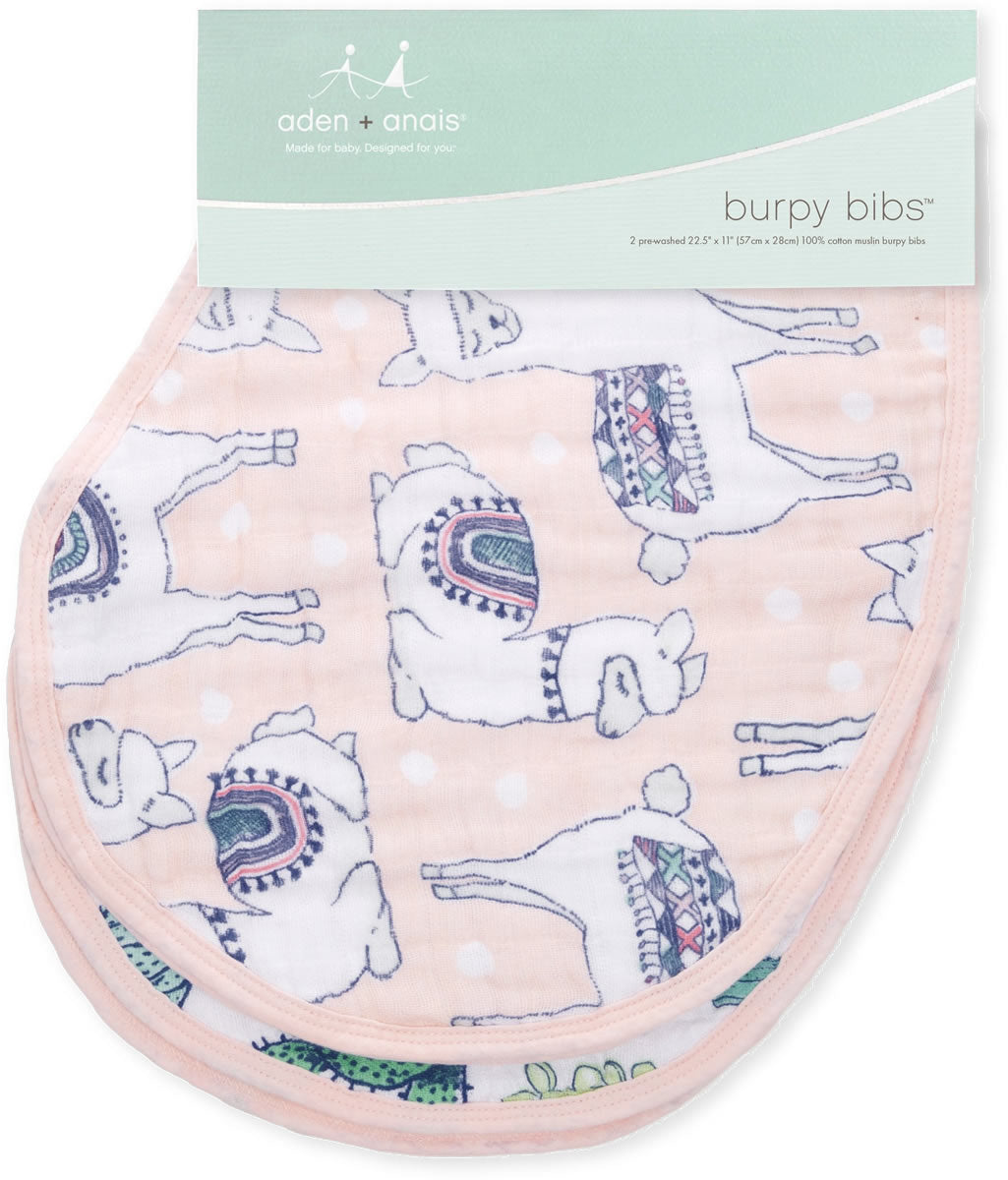 Aden + Anais Burpy Bibs, 2 Pack - Trail Blooms