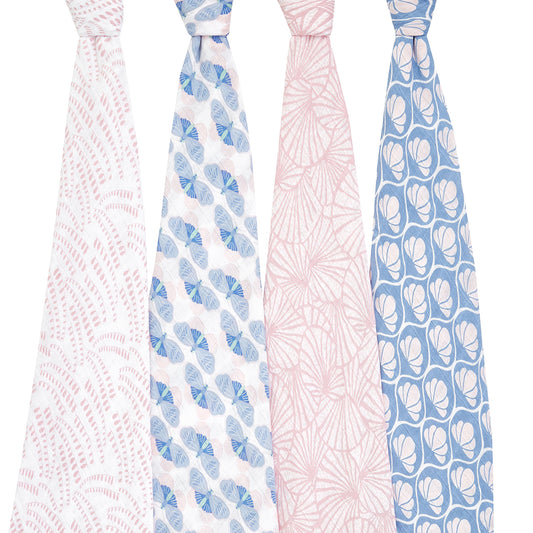 Aden + Anais Classic Swaddle Wraps, 4 Pack - Deco