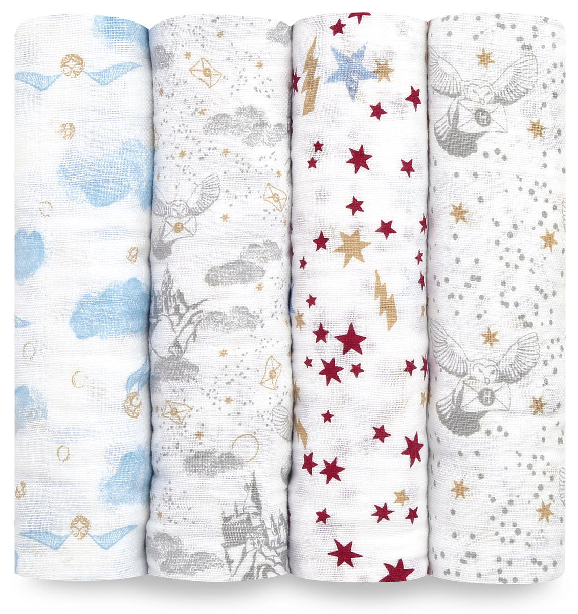 Aden + Anais Classic Swaddle Wraps, 4 Pack - Harry Potter Iconic