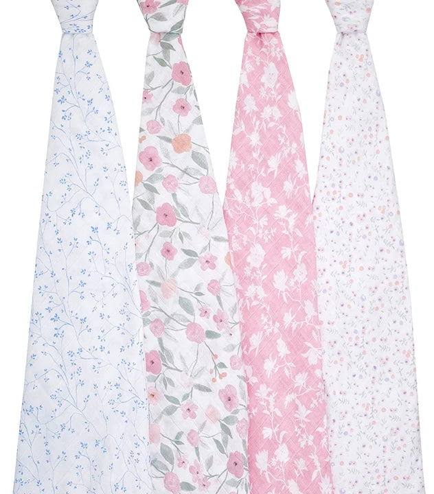 Aden + Anais Classic Swaddle Wraps, 4 Pack - Ma Fleur