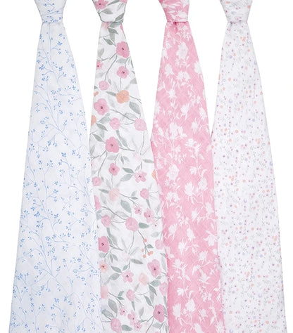 Aden + Anais Classic Swaddle Wraps, 4 Pack - Ma Fleur