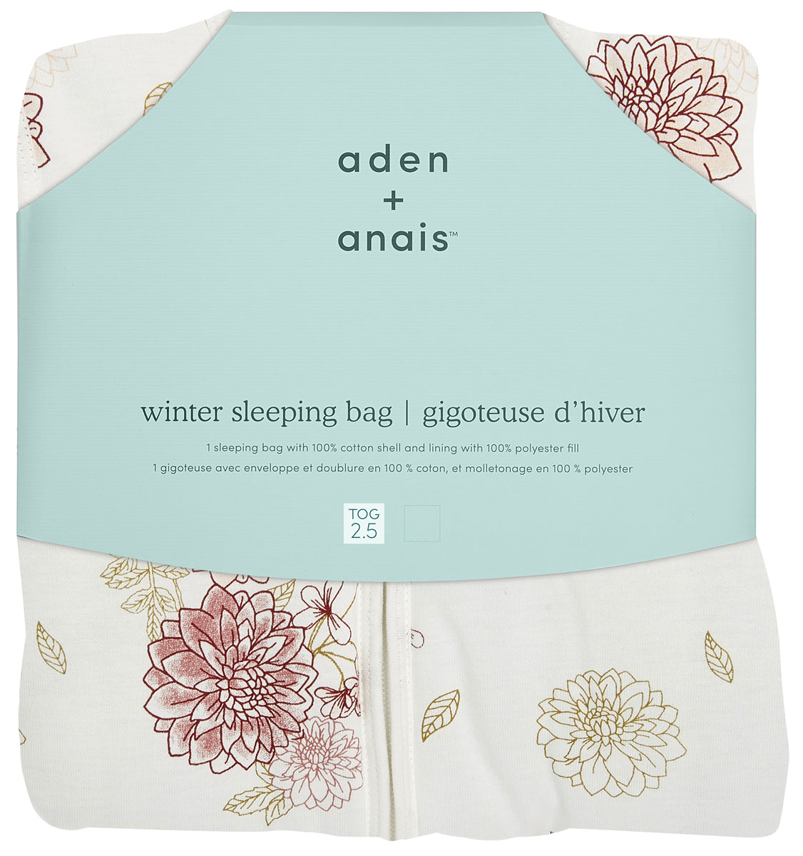 Aden + Anais Winter Sleeping Bag - Dahlias (0-6 Months)