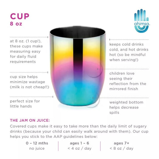 Ahimsa Stainless Steel Conscious Cups (Set of 4) - Rainbow