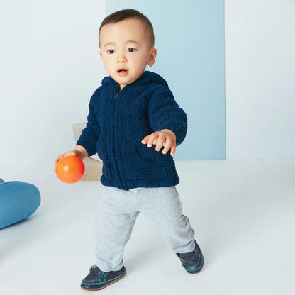 Angel Dear Chenille Hoodie, 0-6 Months - Navy