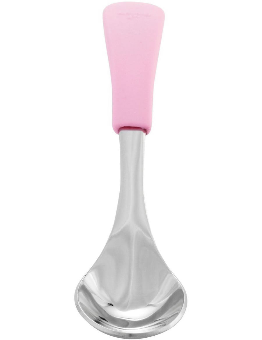 Avanchy Stainless Steel Infant Spoons, 2 Pack - Pink