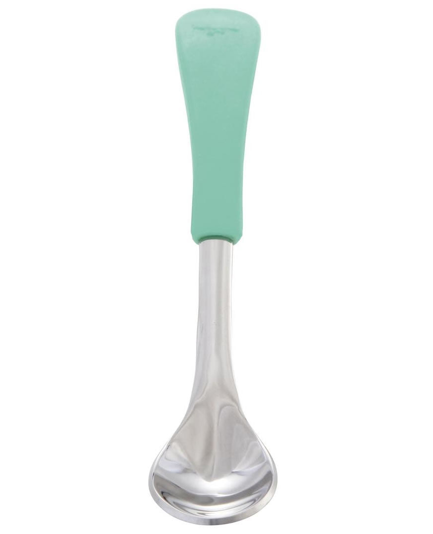 Avanchy Stainless Steel Infant Spoons, 2 Pack - Green