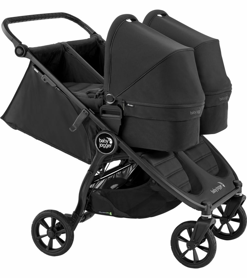 Baby Jogger City Mini GT2 Side by Side Double Stroller + Parent Console Bundle - Jet