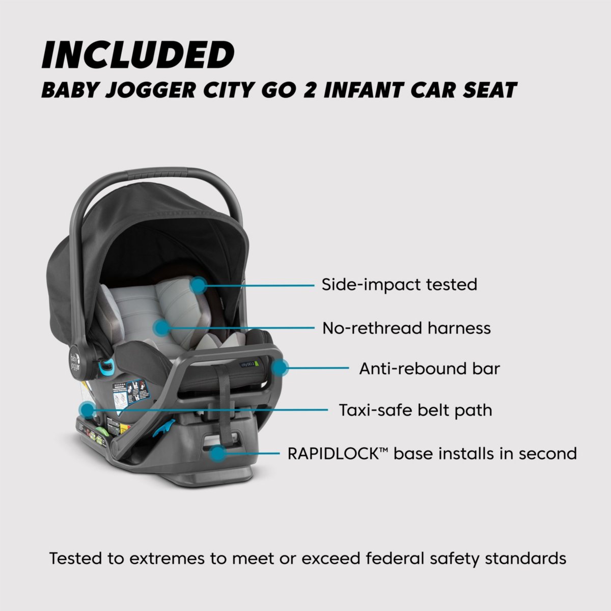 Baby Jogger City Mini GT2 Travel System - Opulent Black