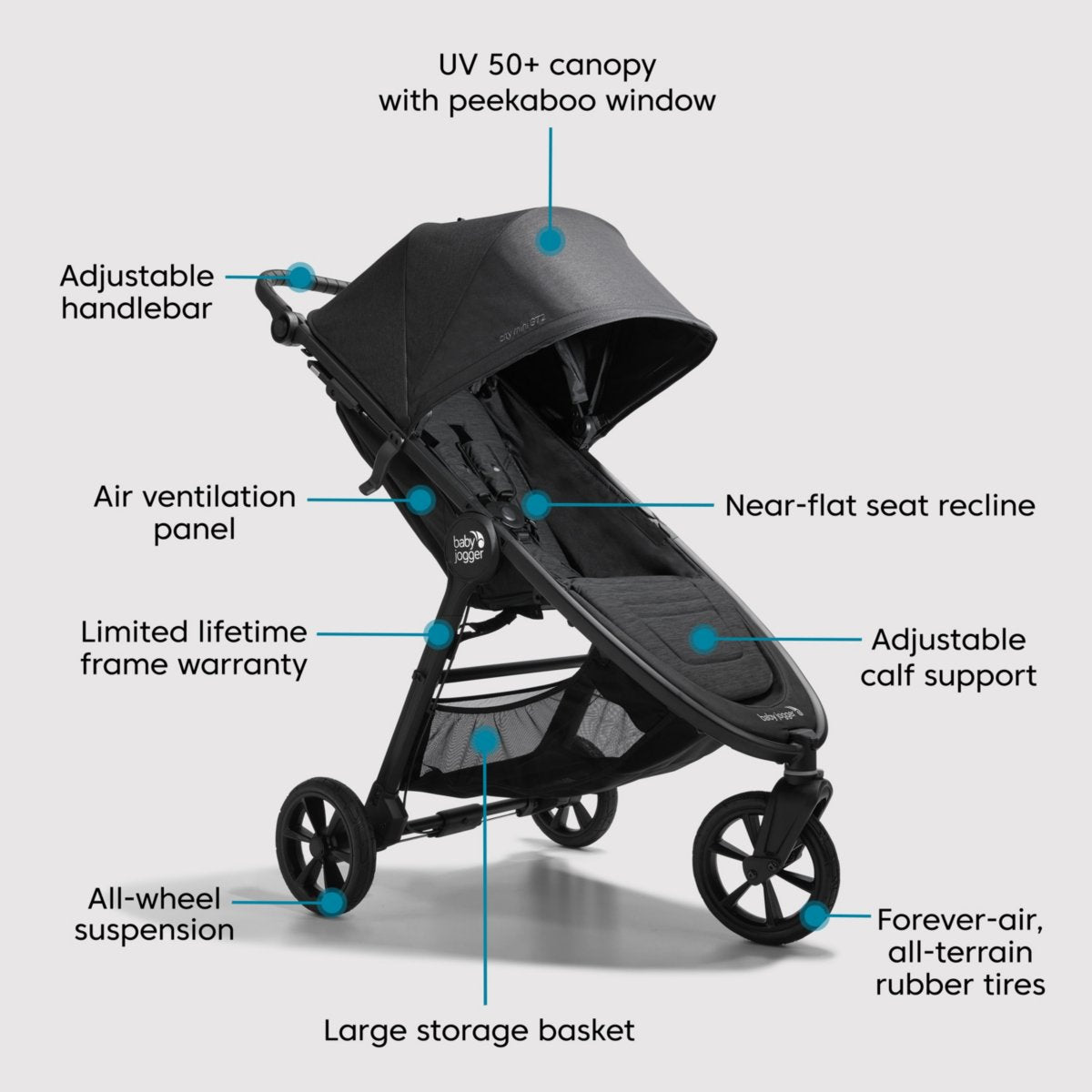 Baby Jogger City Mini GT2 Travel System - Opulent Black