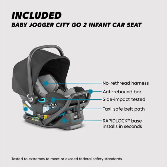 Baby Jogger City Select 2 + City GO Travel System - Radiant Slate