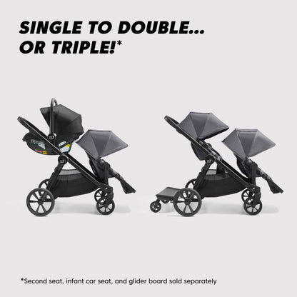 Baby Jogger City Select 2 Double Stroller Bundle - Radiant Slate