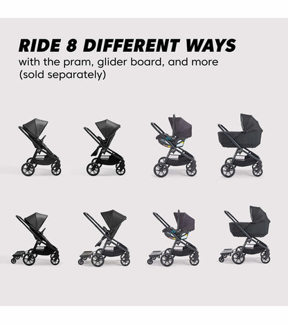 Baby Jogger City Sights + City GO 2 Travel System + Accessory Bundle - Frosted Ivory / Slate